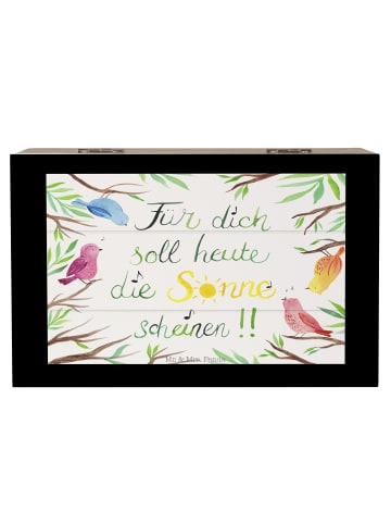 Mr. & Mrs. Panda holzschatulle Vögel Sonne mit Spruch in Bunt