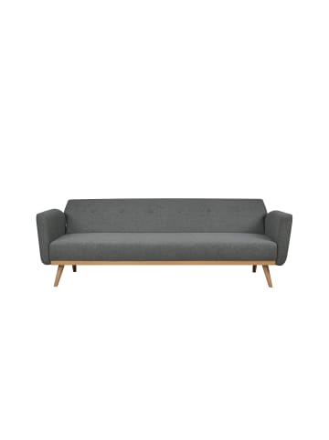 SalesFever Schlafsofa 3-Sitzer mit Querschläfer-Funktion aus Strukturstoff in Grau