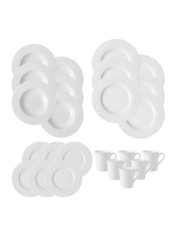 Villeroy & Boch 24-tlg. Geschirr-Set Cellini in Weiß – in weiß