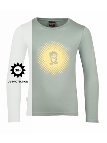 Trollkids Longsleeve "Pointillism" in Gletschergrün/Limonade