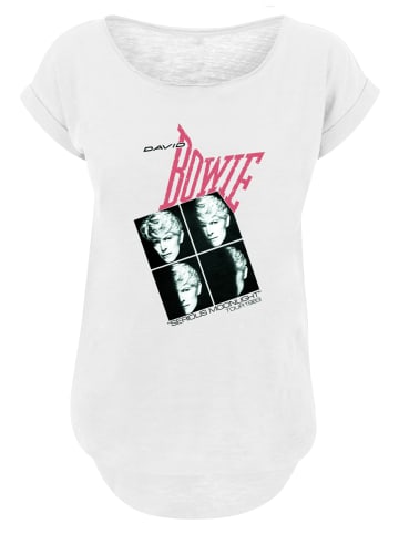 F4NT4STIC Long Cut T-Shirt David Bowie Serious Moonlight Tour 83 in weiß