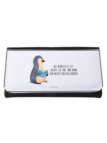 Mr. & Mrs. Panda Portemonnaie für Damen Pinguin Buch mit Spruch in Weiß