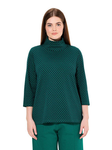 Ulla Popken Sweatshirt in smaragd grün