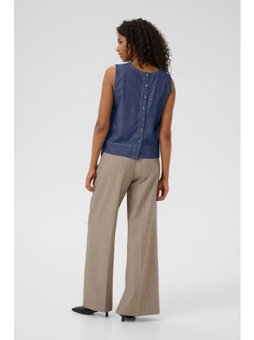Kaffe Ärmellose Bluse KAluise Loose fit in Dark Blue Chambray