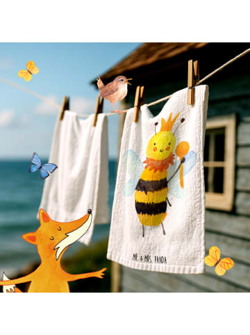 Mr. & Mrs. Panda Gästetuch Biene König ohne Spruch in Weiß