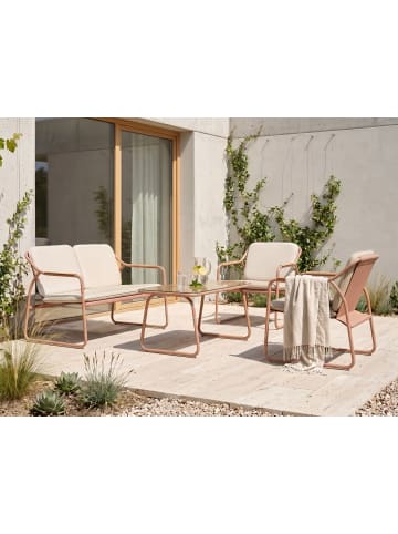 Beliani 4-tlg Sitzgruppe CALASCIO in Beige