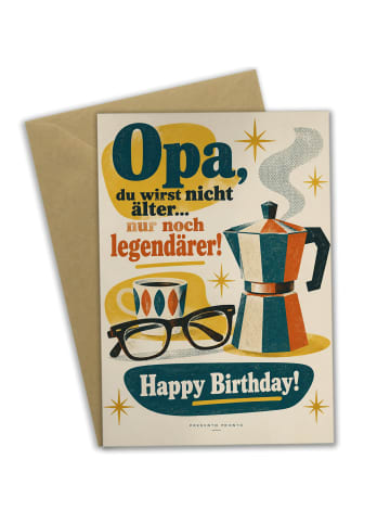 Mr. & Mrs. Panda Geburtstagskarte Kanne humorvoll Design mit Spruch in Weiß