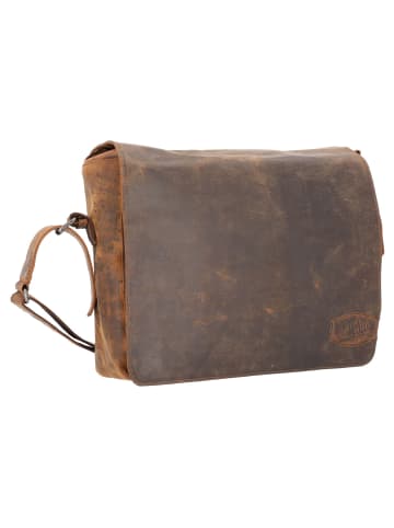 Pride and Soul Ben Umhängetasche Leder 33 cm Laptopfach braun