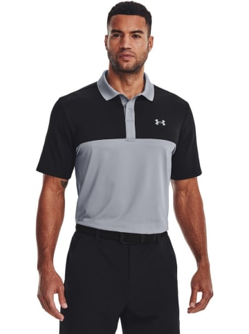 Under Armour Polo "UA Perf 3.0 Color Block Polo" in Grau