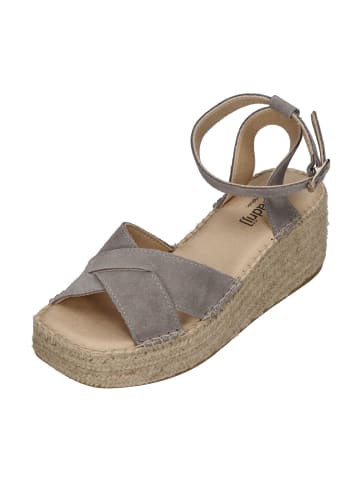 Espadrij l'orginale Sandaletten CROIX VELOUR HIGH in grau