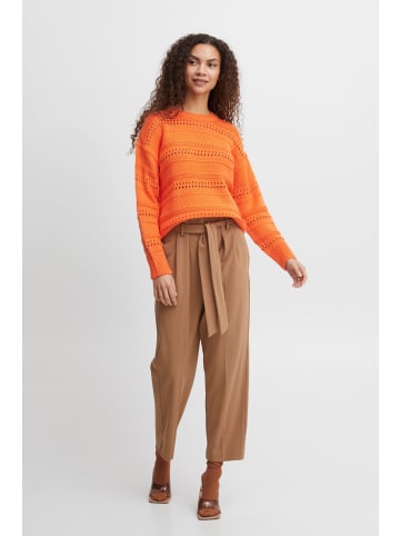 b.young Strickpullover BYOTINKA POINTELLE JUMPER - 20812757  Strickpullover mit Strukturmuster in Orange