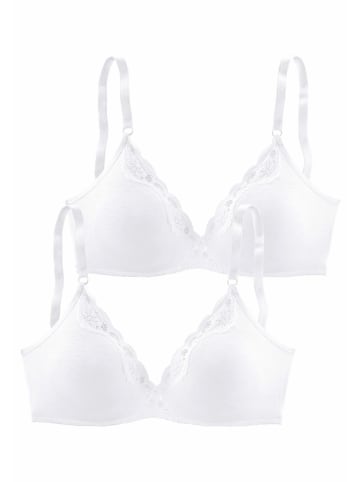 PETITE FLEUR Bralette-BH in 2x weiß