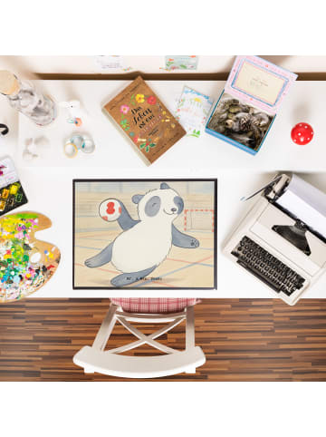 Mr. & Mrs. Panda schreibtischunterlage Panda Handball spielen De... in Weiß