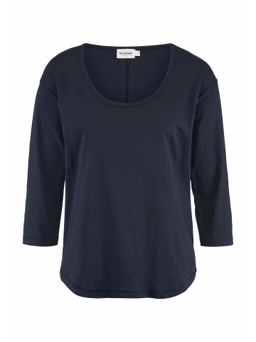 Hessnatur Hessnatur Light Slub Longsleeve Relaxed aus reiner Bio-Baumwolle in marine