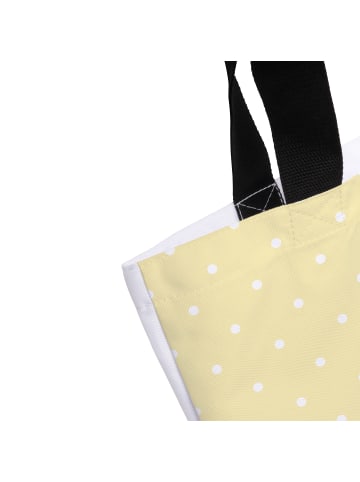 Mr. & Mrs. Panda Strandtasche Quokka Happy mit Spruch in Gelb Pastell