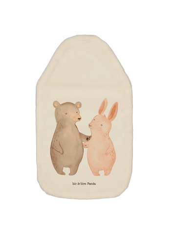 Mr. & Mrs. Panda Wärmflasche Bär und Hase Umarmen ohne Spruch in Weiß