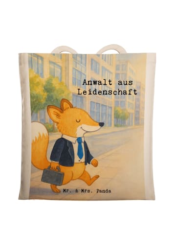 Mr. & Mrs. Panda ToteBag Anwalt Leidenschaft Design mit Spruch in Weiß