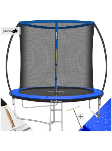 tectake Trampolin Jumpy inklusive Einstiegsleiter, schwarz/blau