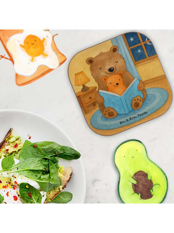 Mr. & Mrs. Panda Tassenuntersetzer Bären Buch Design ohne Spruch in Weiß