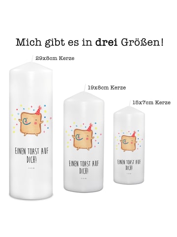 Mr. & Mrs. Panda Wachskerze Toast Party mit Spruch in Weiß