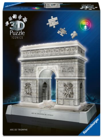 Ravensburger Verlag GmbH Spiel - 3D Puzzle Iconics: Triumphbogen Paris - mit Licht