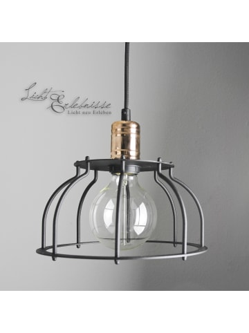 Licht-Erlebnisse Pendelleuchte Ø 23 x (T)150 cm in Schwarz KupferSchwarz Kupfer