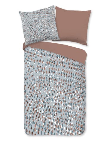 Traumschloss Renforcé Bettwäsche - Farbkleckse auf Hellgrau in grau