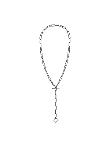 LIEBESKIND BERLIN Kette T-Bar Statement in schwarz