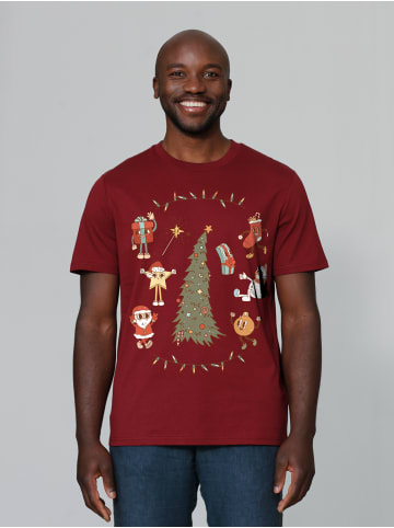 wat? Apparel T-Shirt Christmas 2024 in Weinrot