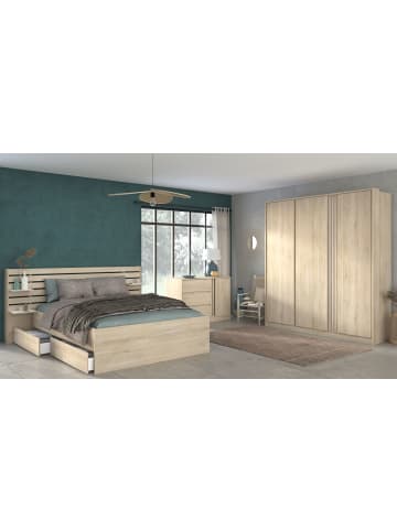 58 aufm Kessel SCHLAFZIMMER-SET 4-tlg. Parisot Escale 27 Holzdekor Japanische Eiche