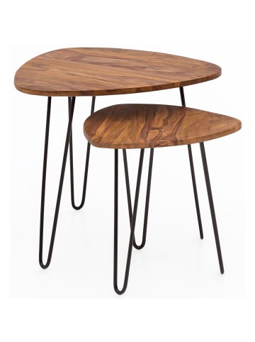 KADIMA DESIGN Design Satztisch WL5.659 Metall Beistelltisch 2er Set Klein,