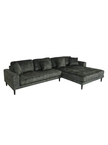 MCW Ecksofa 3-Sitzer J54, Samt olivgrün
