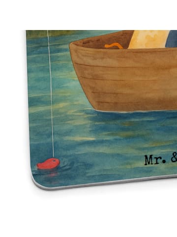 Mr. & Mrs. Panda Bierdeckel Pinguin Angelboot Design ohne Spruch in Weiß