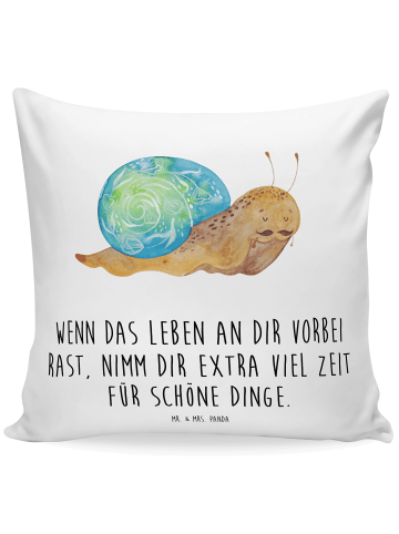 Mr. & Mrs. Panda Kopfkissen Schnecke Sir mit Spruch in Weiß