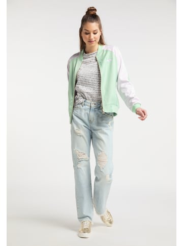 myMo Damen Wendejacke in Neo Mint Colorblock