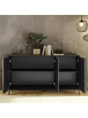 CALICOSY Anrichte CITY in Schwarz - (W)156  x (H)84  x (L)40 cm