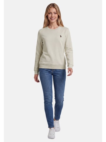 U.S. Polo Assn. Pullover USZoee – Damen Sweatshirt mit Rundhalsausschnitt in Cream