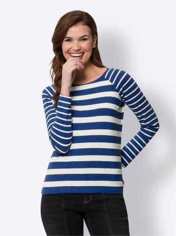 Heine Streifenshirt in royalblau-ecru-gestreift