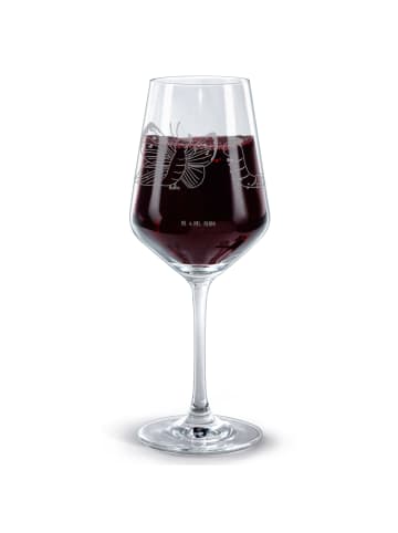 Mr. & Mrs. Panda Glas Rotwein Raupe Schmetterling ohne Spruch in Transparent
