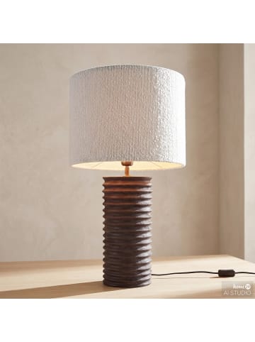Butlers Tischleuchte GROOVED in Schwarz / Weiß