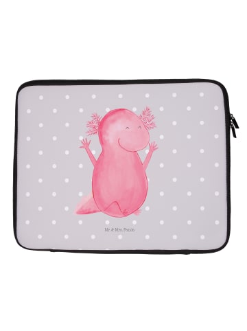 Mr. & Mrs. Panda Notebook Tasche Axolotl Hurra ohne Spruch in Grau Pastell