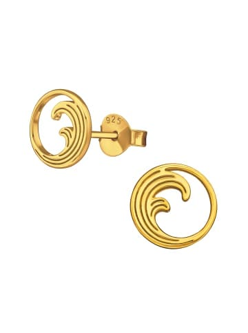 Alexander York Ohrstecker WELLE in Gold aus 925 Sterling Silber, 2-tlg.