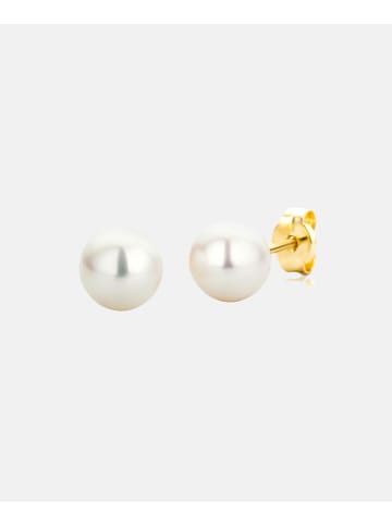 Diamant L'éternel Ohrringe aus 585 Gelbgold mit Perle