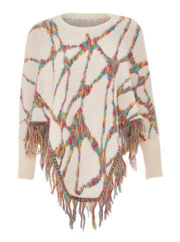 ebeeza Poncho in Wollweiss