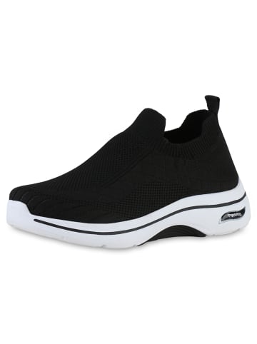 VAN HILL Slip Ons Sophia in Schwarz Weiss