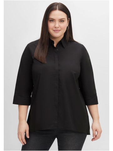 sheego Longbluse in schwarz