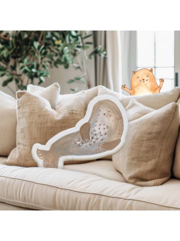 Mr. & Mrs. Panda Kissen Robbe Lachen ohne Spruch in Weiß