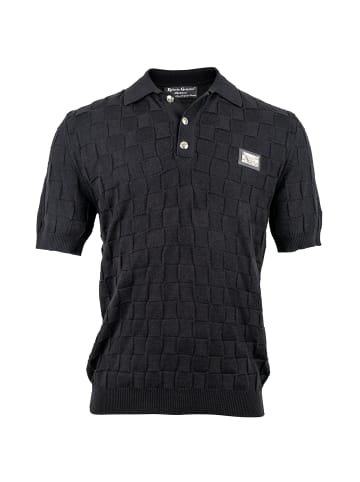 Roberto Geissini Squares Strick Polo Schwarz