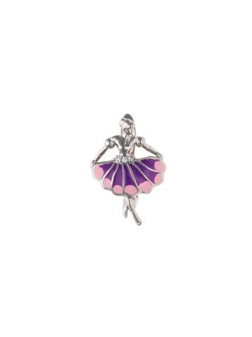 myMo Women Stud Earrings in Silver Violet Pink