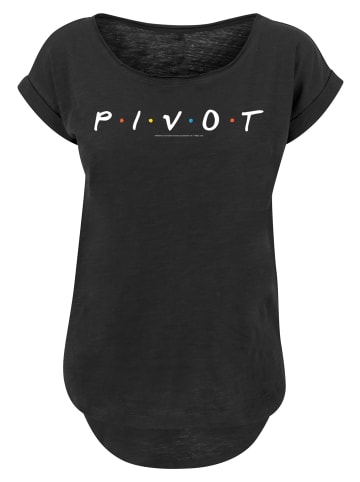 F4NT4STIC Long Cut T-Shirt 'FRIENDS TV Serie Pivot Logo  BLK' in schwarz